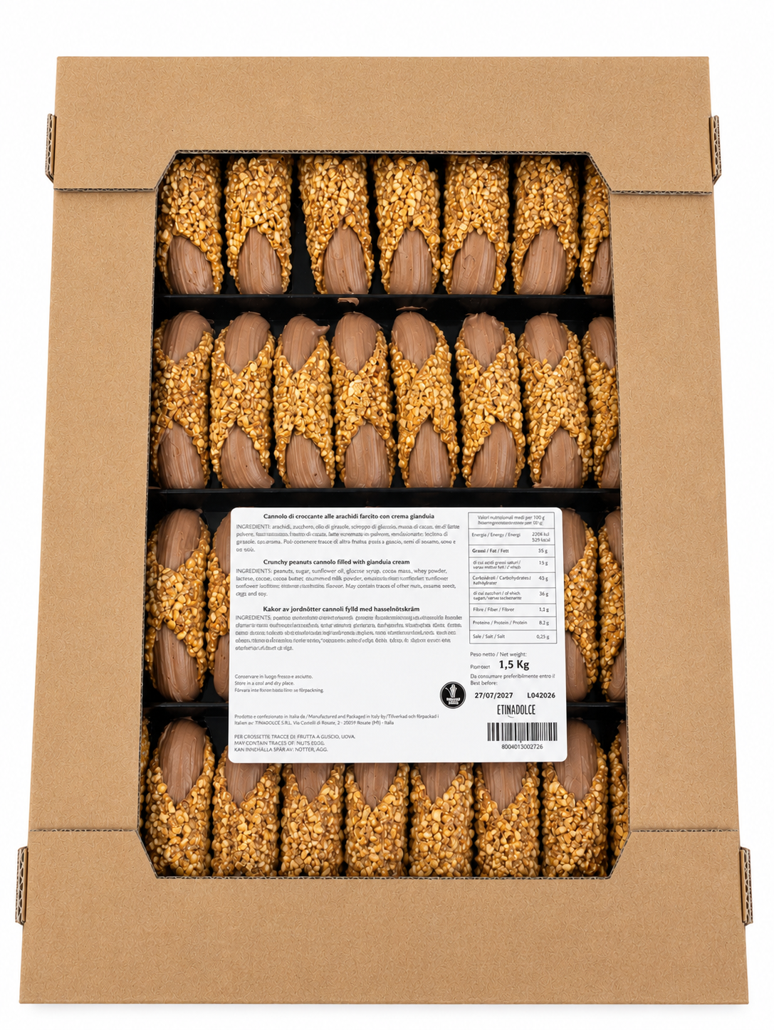 Cannoli Croccanti Choklad 1,5kg