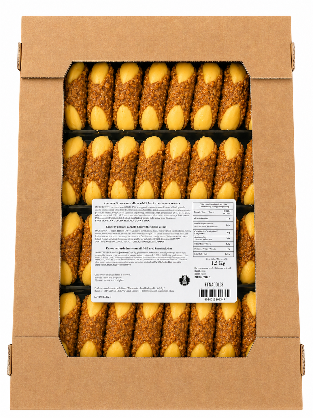 Cannoli Apelsinkräm 1,5 kg